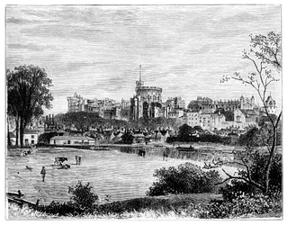 Windsor Castle vanaf Brocas Meadows