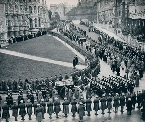 Binnen de muren van het historische Windsor Castle, 1936