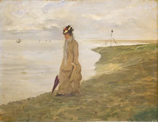 Vrouw aan de kust, 19e eeuw