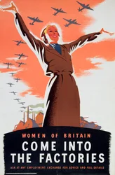 Vrouwen van Groot-Brittannië, kom naar de fabrieken, ca. 1940