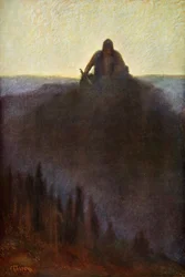 Wotan wacht in Valhalla op het einde met zijn gebroken speer, 1906