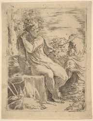 Jongeling met twee oude mannen