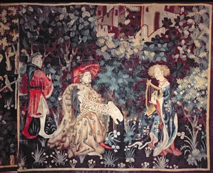 Het Concert, Wandtapijt uit Arras, 1420