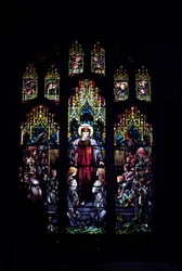 Christus met kleine kinderen (geheel raam)
