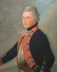 Officier van het Hessische regiment Erb Prinz, 1776