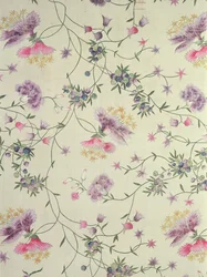 Geschilderd materiaal met naturalistische bloemen