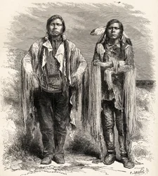 Twee Ute-indianen, illustratie uit 
