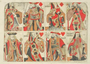 Ongesneden speelkaarten, eind 18e eeuw