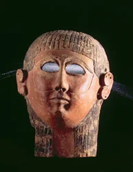 00368 Baardmasker, uit Carthago, Tunesië, Fenicisch, 4e eeuw v.Chr.