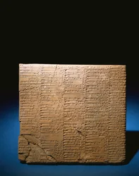 Een grote Ur III tablet met meerdere kolommen betreffende gespecificeerde vee voor offer, 2047-2038 v.Chr.