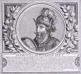 Afonso III van Portugal (litho)