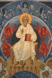 Apocalyps. Saint-Antoine-le-Grand orthodoxe kerk Saint-Laurent-en-Royans Frankrijk