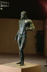Bronzen soldaat, opgehaald uit de zee bij Riace, Sicilië, 5e eeuw v.Chr.