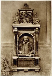 Buste van William Shakespeare en inscriptie