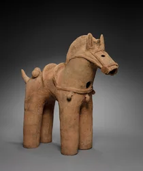 Versierde Haniwa-paard, 400-500