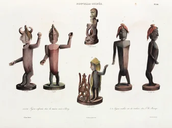 Gesneden houten figuren, Nieuw-Guinea