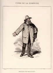 Commune van Parijs: kostuum van ORANER DE Boulevard (24) in 