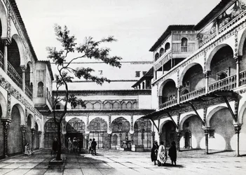 Binnenplaats van het Kasbah-fort in Algiers