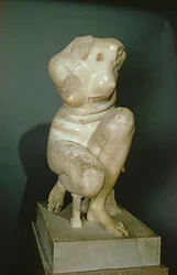 Hurkende Aphrodite, Romeinse kopie van origineel Grieks brons uit de late 3e eeuw v.Chr. (marmer)