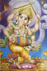 Dansende Ganesh afbeelding, Rishikesh, India