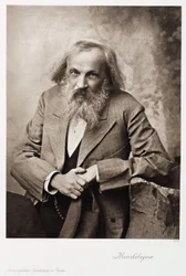 Dmitry Ivanovich Mendelejev, Russische chemicus, ca. 1905