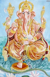 Olifant-hoofdige hindoegod Ganesh, Kathmandu, Nepal