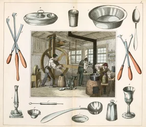 Fabricage, Bestek De blikslager of tinbewerker