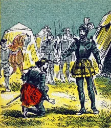 Francois I ridderwapen door Bayard op 15 september