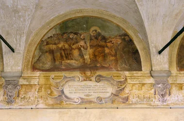 Fresco, Santuario della Madonna dei Miracoli, Motta di Livenza, Veneto, Italië (foto)