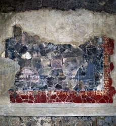 Fresco, Villa Arianna, Stabiae, Campania, Italië, Romeinse beschaving, 2e eeuw v.Chr., (detail)