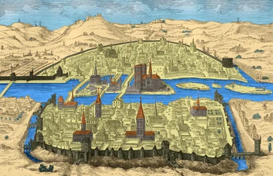 Algemeen overzicht van Parijs in de 15e en 16e eeuw