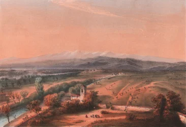Algemeen overzicht van het slagveld van Magenta, Lombardije