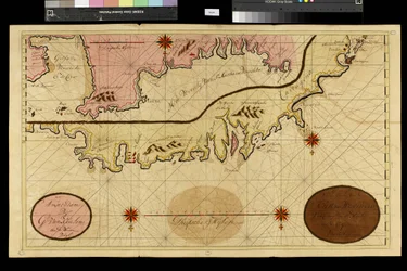 Geografische kaart: weergave van Cartagena in Colombia, gemaakt door de Nederlandse cartograaf Gerard van Keulen (1678-1726) 1709-1713. Biblioteca Angelica, Rome