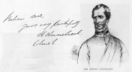 Handschrift en handtekening van Sir Henry Havelock