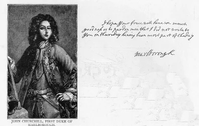 Handschrift en handtekening van de hertog van Marlborough