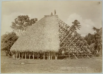 Huisbouw in Samoa, c.1875