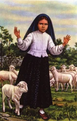 Jacinta, die de Maagd Maria zag in Fatima in 1917, ca. 1920-1930