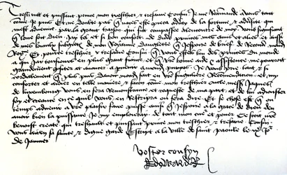 Brief van koning Edward IV aan Francis II, hertog van Bretagne, waarin hij om hulp vraagt bij het herstel van zijn koninkrijk, geschreven in Saint-Pol, 9 januari