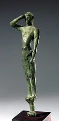 Man in gebed, Archaïsch Griekse bronzen sculptuur gevonden in de Grot van Psychso, Kreta, late Minoïsche periode, c.1500 v.Chr.