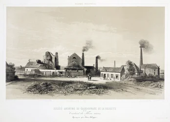 Mijnbouw, steenkool De la Cossette Steenkoolmijnbedrijf, België