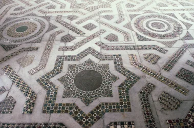 Mozaïekvloer in de kathedraal van Monreale, Sicilië