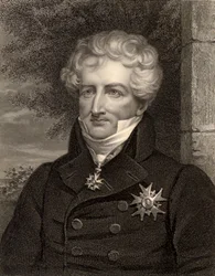 Natuuronderzoeker Georges Cuvier, Parijs, Frankrijk, ca. 1810 (zwart-wit foto)