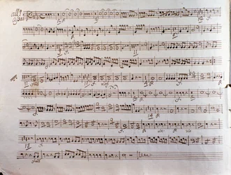 Pagina van muzikale partituur van een Sinfonia concertante door Pleyel