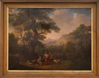 Parochiekerk (Sint-Juliaankerk). Interieur. Schilderij. Christus geeft preek in een landschap. 18e eeuw (?)
