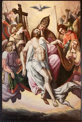 Parochiale kerk Sint-Dionysius van Lede. Interieur. Het koor. Assumptie