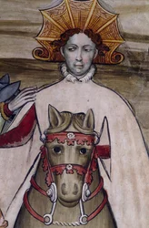 Persoon te paard (detail)