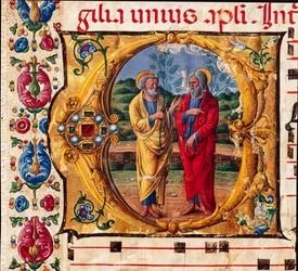 Piccolomini Bibliotheek: koorboek, cod. 16.1, ff. 2r met 
