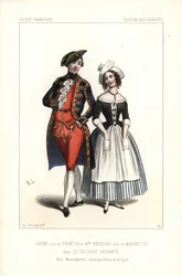 Pierre-Cheri Lafont in de rol van Frontin en Madame Bressant of Augustine Dupont als Marinette in Theophile Gautier
