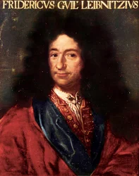 Portret van de Duitse filosoof Gottfried Wilhelm Leibniz