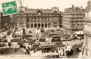 Ansichtkaart/Gare Saint Lazare/Parijs/Seine/Ile de France/Frankrijk